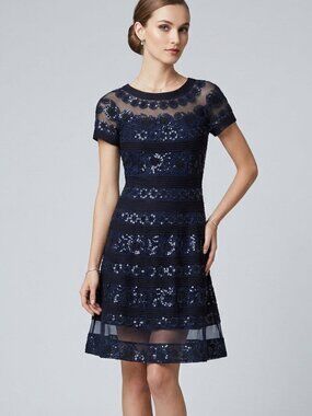 Tadashi Shoji Sequin Lace Dress